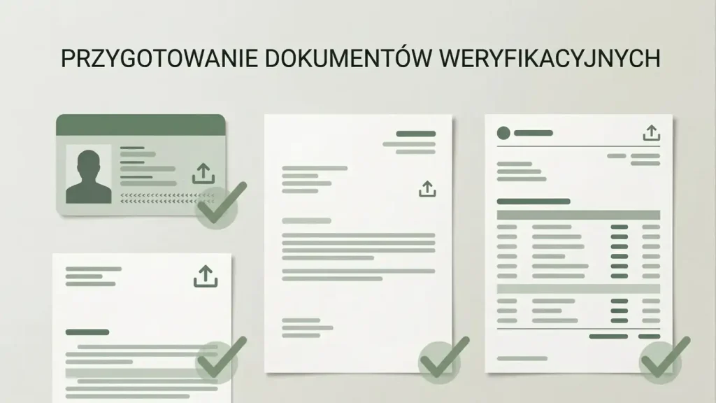 Ilustracja przygotowania dokumentów do weryfikacji konta Lemon Casino